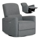 Evolur Belmont Nursery Glider Chair with Massager in Cosmic Grey - Like New