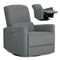 Evolur Belmont Nursery Glider Chair with Massager in Cosmic Grey - Like New