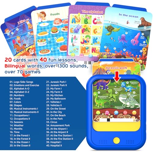 QIAOJOY KIDS LEARNING TABLET EDUCATIONAL LEARNING PAD FOR TODDLERS - BLUE - Like New
