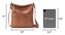 The Sak Womens Iris Crossbody Leather Purse Zipper Pockets B0B2QDMFL4 -Brown - Brand New
