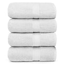 ARIV-BATH-TOWELS-PACK-4-LARGE-SUPER-SOFT-HIGHLY-ABSORBENT-WHITE - Like New