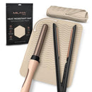 MILAYA BEAUTY LARGE HEAT RESISTANT MAT CURLING IRON HOLDER & FLAT IRON HOLDER - Like New