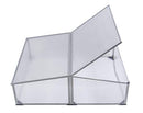 OGROW EASY TO ASSEMBLE 39" SQUARE ALUMINUM COLD FRAME GREENHOUSE - CLEAR - Like New