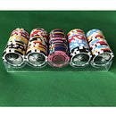 Yuanhe 1000 Chip Clear Acrylic Poker Carrier 10 Chip Racks - Clear - Brand New