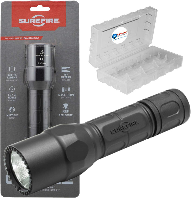 SUREFIRE G2X LE COMPACT LED FLASHLIGHT 600 LUMEN TACTICAL LIGHT, G2XLE-BK- BLACK Like New