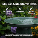 Sunnydaze Gleeful Garden 23" Tall Metal Modern Bird Bath for Outside - Brand New