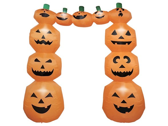 LEXI HOME SPOOKTACULAR 8' FT PUMPKIN CHUCKLES ARCHWAY LB6253 - - Scratch & Dent