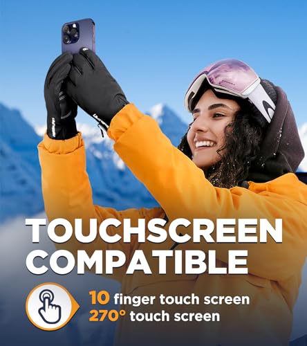 UMEWARM -10℉ WATERPROOF WINTER GLOVES MEN M WOMEN M - BLACK - Like New