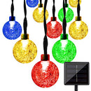 WONFAST SOLAR STRING LIGHTS 20FT 30 LED CRYSTAL BALL 5M30LEDBALL - MULTICOLOR - Like New