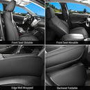 Huidasource Front Seat Covers for Malibu, Faux Leather Seat Protectords Black01 - Brand New