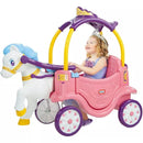 LITTLE TIKES PRINCESS HORSE AND CARRIAGE PEDAL PUSH RIDING TOY - PINK - Like New