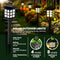GIGALUMI SOLAR OUTDOOR LIGHTS 10 PACK SOLAR WALKWAY WARM WHITE - BLACK - Like New