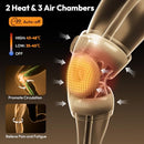 QUINEAR KNEE MASSAGER AIR COMPRESSION HEAT KNEE BRACE WRAP QN-031KS - BLACK/RED - Like New
