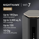 NETGEAR NIGHTHAWK TRI-BAND WIFI 7 ROUTER RS600 - BLACK/SILVER - Like New