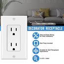 120 Pack 15 Amp Decorator Wall Receptacle Outlet Non Tamper Resistant - Brand New