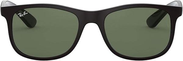 Ray-Ban Junior RJ9062S Child Square Sunglasses - Green lens/Matte Black Frame Like New