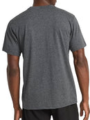 REEBOK MEN'S SMALL LOGO TEE, SIZE MEN M, CEE GREY, CHARCOAL HEATHER - M - Brand New