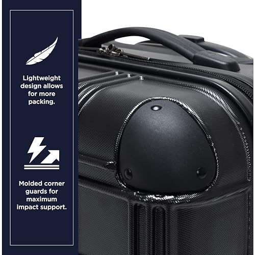 BEN SHERMAN NOTTINGHAM LIGHTWEIGHT HARDSIDE 4-WHEEL SPINNER TRAVEL LUGGAGE 24" - Like New
