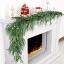 TISEMENT NORFOLK PINE CYPRESS GARLANDS WITH GREEN BERRY 6FT HM5614 - GREEN - Brand New
