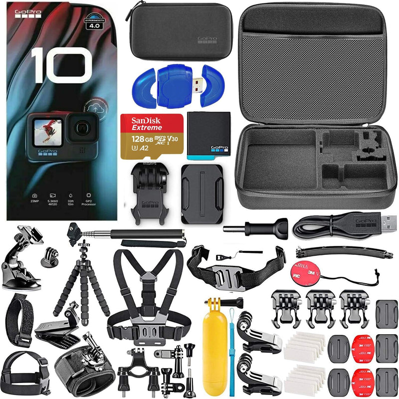 GOPRO HERO 10 CAMERA BUNDLE CHDCB-101 - BLACK New