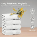ARIV-BATH-TOWELS-PACK-4-LARGE-SUPER-SOFT-HIGHLY-ABSORBENT-WHITE - Like New