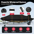 Cerumute Boat Cover 600D Waterproof Boat Covers 14-15.8ft Motor Cover - Black - Like New