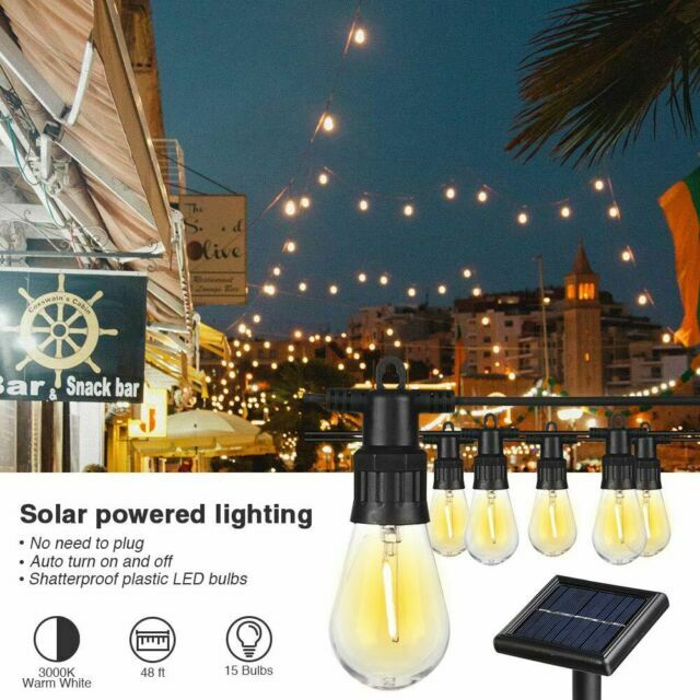 YESCOM 11SSL005-50FT-06 48FT. 15 LED SOLAR STRING LIGHT KIT - Scratch & Dent