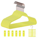 VECELO Premium Velvet Hangers Pack of 30 Heavyduty Non Slip Velvet Suit Yellow - Like New