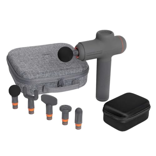 Sharper Image Power Percussion Massage Gun, Deep Tissue, 6 Attachments, 4.5 Hour - Like New