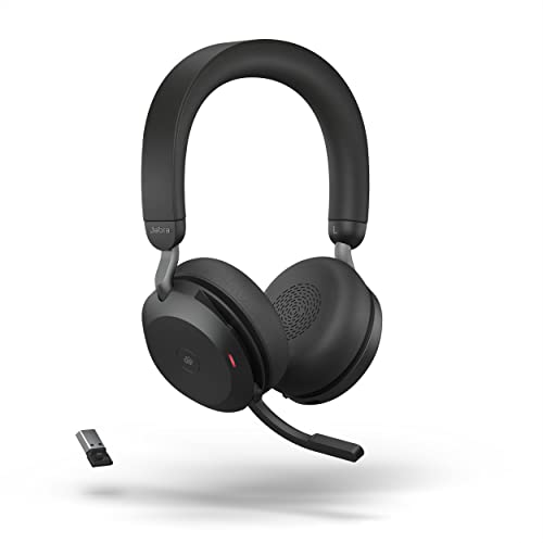 Jabrs Evolve2 75 PC Wireless Headset 8-Microphone Technology HSC150W - Black - Like New