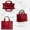 COACH COLORED DYE DENIM CARGO TOTE 26, K2457-CZ430 - RED RUBY - Like New