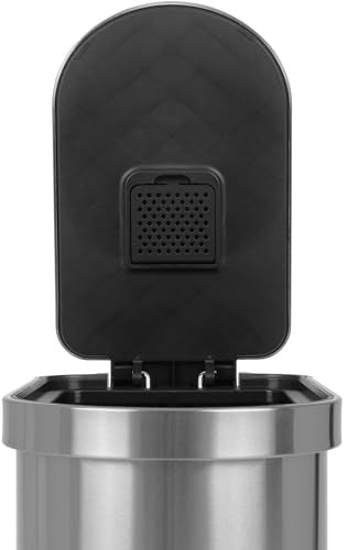 SIMPLI-MAGIC 50 LITER / 13.2 GALLON SOFT-CLOSE TRASH CAN - STAINLESS STEEL - Like New