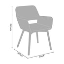 CangLong Upholstered Cushion Leisure Modern Living Dining Room Accent Arm Chairs - Like New