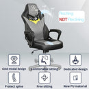 JOYFLY Racing Style Ergonomic PC Chair with Lumbar Support - Black/Grey - Brand New