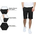GALAXY MEN'S 5-POCKET FLAT-FRONT STRETCH TWILL CHINO SHORTS SIZE: MEN 36 - OLIVE - Brand New