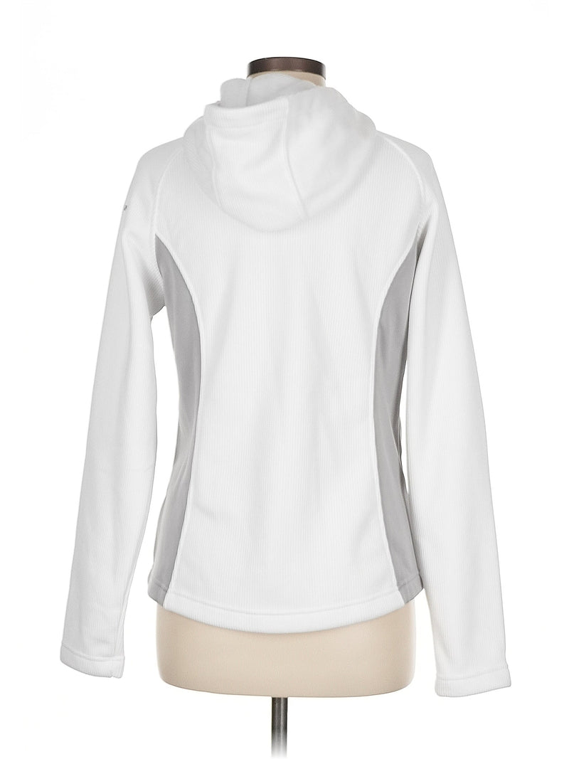 SPYDER WHITE ZIP-UP HOODIE, FITTED - SIZE: WOMEN MEDIUM - WHITE - Like New