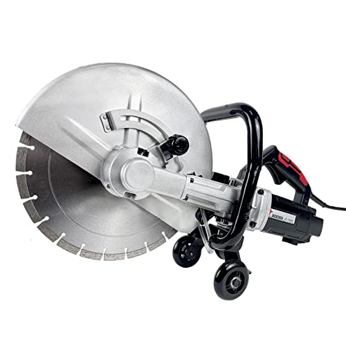 JACKCHEN 14 INCHES CONCRETE SAW ELECTRIC 3000W CUT-OFF W/ BLADE - BLACK/SILVER - Like New