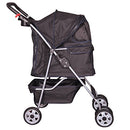 Black 4 Wheels Pet Stroller Travel Folding Carrier 04T - B012JQ36BW - Brand New