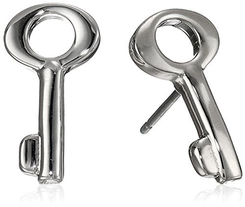 MARC BY MARC JACOBS LOST & FOUND KEY ARGENTO SILVER STUDS KEY MOTIF EARRINGS - Brand New