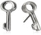 MARC BY MARC JACOBS LOST & FOUND KEY ARGENTO SILVER STUDS KEY MOTIF EARRINGS - Brand New