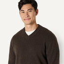 AMAZON ESSENTIALS MEN'S REGULAR-FIT COTTON BLEND V-NECK CHARCOAL HEATHER XS - Brand New