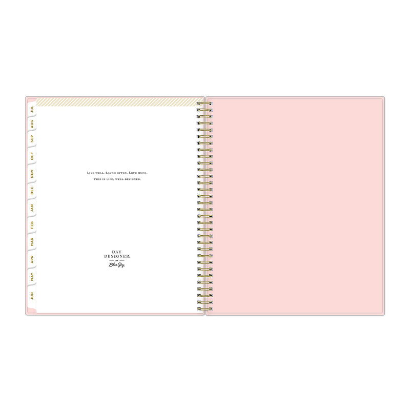 BLUE SKY 2025-2026 DAY DESIGNER ACADEMIC PLANNING CALENDAR - SWISS DOT BLUSH - Like New