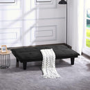 SUMKEA 63.8" Futon Bed with Adjustable Backrest and Suede Upholstery - Black - Like New
