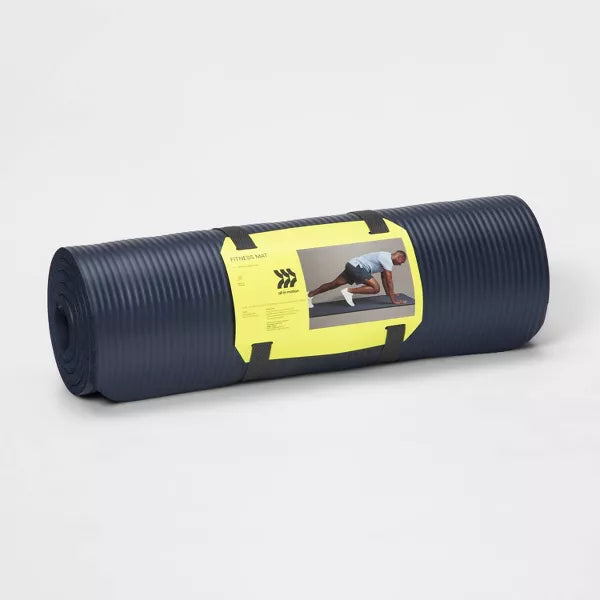 ALL IN MOTION PREMIUM FITNESS MAT 15MM - ALL IN MOTION™ - DARK BLUE - Brand New