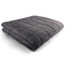 HUG BUD WEIGHTED BLANKET 90" X 90" 35-LBS NO COVER REQUIRED SILKY MINK - GREY - Brand New