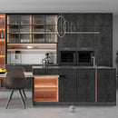TruReno 24"x394" Black Grey Concrete Matte Contact Paper Home Decor - Brand New