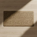 J&V TEXTILES Medallion Embossed Cushioned Mat (17" X 60"), Non Slip - Taupe - Like New