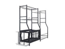 TRUE & TIDY SR-57 GARAGE SPORTS EQUIPMENT ORGANIZER - BLACK - Like New