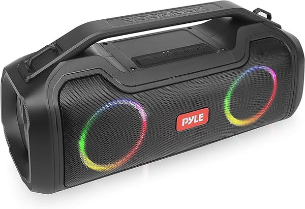 PyleUsa Wireless Portable Bluetooth Boombox Speaker 40W PSBWP4 - BLACK Like New