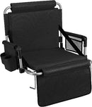 ALPCOUR EVERCOR STADIUM BLEACHER SEAT BACKREST ARMREST SEATING - BLACK - Like New